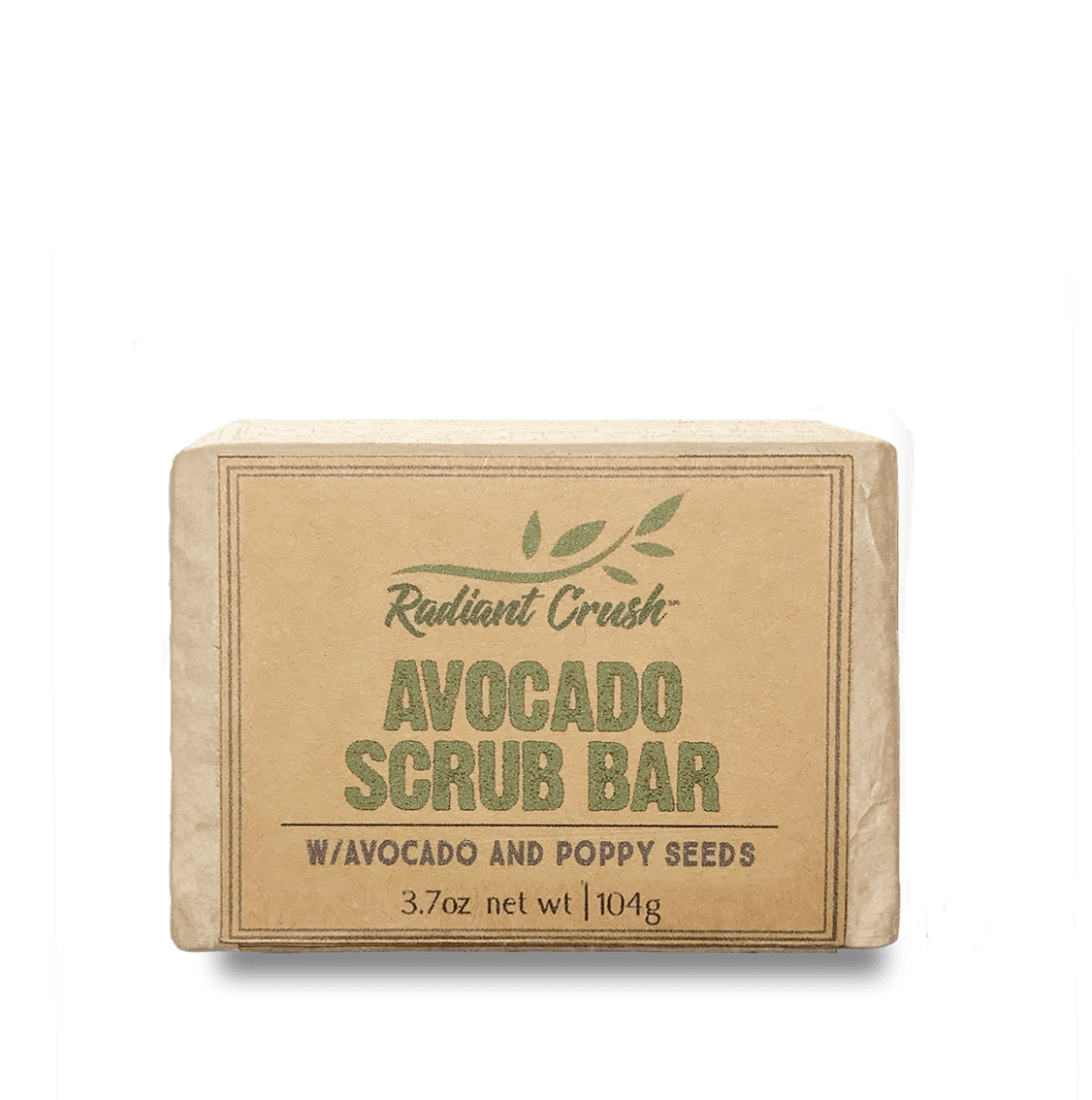 Avocado & Poppy Seeds Scrub Bar - Radiant Crush