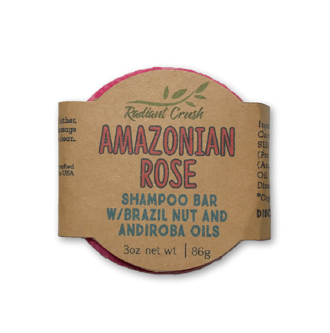 Amazonian Rose Shampoo Bar 3oz - Radiant Crush