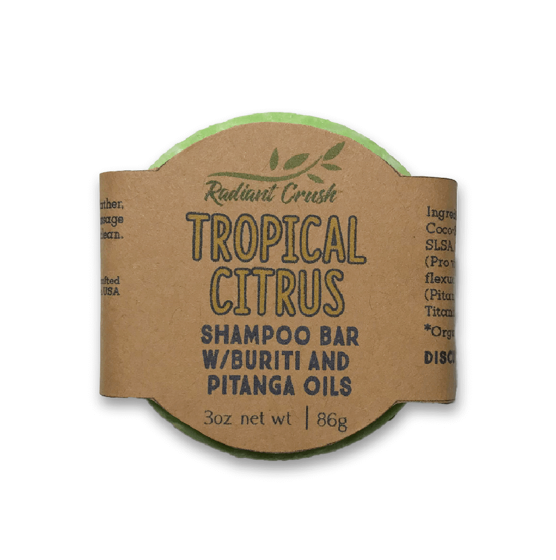Tropical Citrus Shampoo Bar  3oz - Radiant Crush