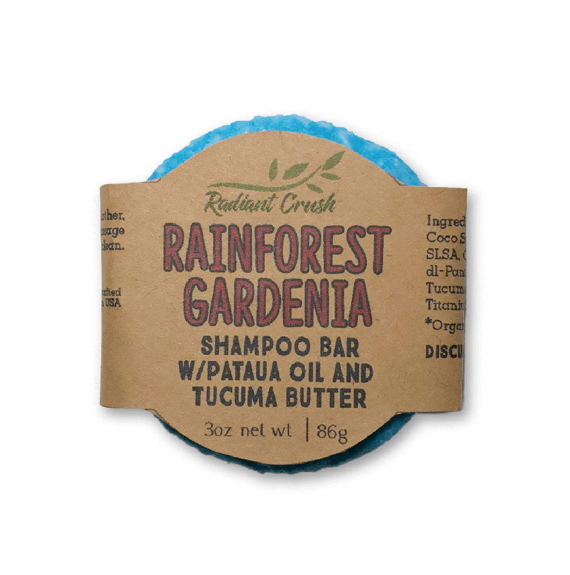 Rainforest Gardenia Shampoo Bar 3oz - Radiant Crush