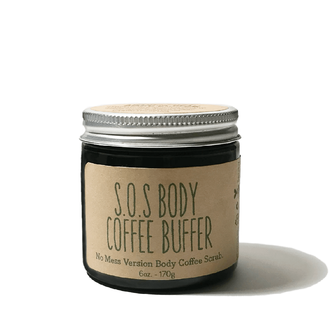 SOS Body Buffer. No Mess Coffee Scrub 6oz - Radiant Crush
